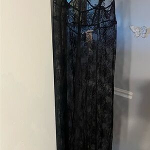 Victoria's Secret Black Lace Chemise